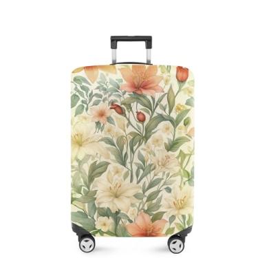 Imagem de ANNA QUEEN Capa de mala, protetor de mala, capa de viagem para bagagem de 50 a 86 cm, acessórios de viagem de elastano extensível e lavável, 110, M(fits 24-26Inch suitcase), Moderno