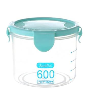 Imagem de 600ml 800ml 1000 Ml de Recipiente de Armazenamento Selado Caixa Transparente, Calibração Limpa e Limpa, Material Ecológico, Vários Tamanhos Disponíveis, Feijões Cereais Cozinha Nozes (600ml)