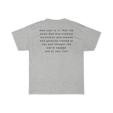 Imagem de Camiseta Cristã Feminina Solta De Manga Curta Com Estampa Inspiradora 