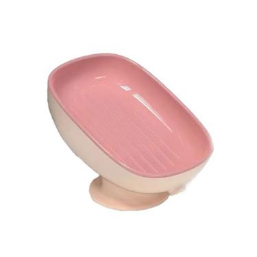 Imagem de Saboneteira autodrenante com ventosa, suporte de sabão de banheiro de secagem rápida para sabonete em barra, bandeja de sabão de cozinha antiderrapante para sabonetes redondos/retangulares/grandes