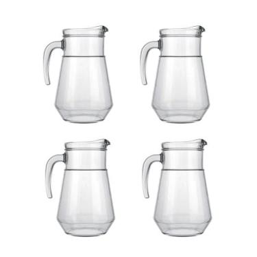 Imagem de Kit 4 Jarras 1,5L Sucos Água Bebidas Vidro Nadir Figueiredo