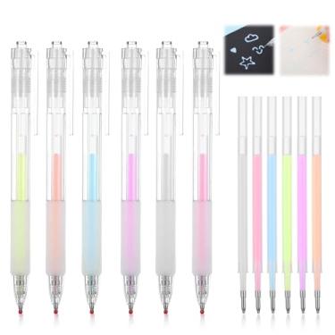Imagem de 12 peças de caneta esferográfica de cola de secagem rápida, aplique cola como escrever, controle fácil e preciso, colas adesivas de ponta fina, suprimentos de sala de aula para artesanato, scrapbook
