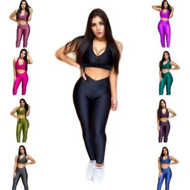Imagem de Conjunto Legging Cropped 3D  Moda Fitness - TLT