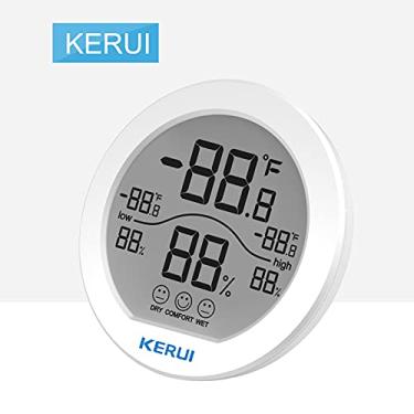 Imagem de CUOFYUNL Umidade de temperatura interna Sensor Detector de umidade de temperatura ambiente Medidor de monitor Indicador de conforto do ar ℉ / ℃ Visor LCD comutável