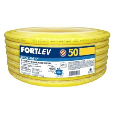 Imagem de Tubo Conduíte Corrugado 25mm 50 Metros PVC Amarelo
