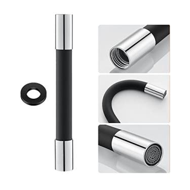 Imagem de Mangueira de extensão do sprayer torneira flexível 360 graus com junta estanque borbulhador tubo silicone alta pressão amplamente aplicável para cozin