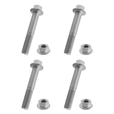 Imagem de Kit de porca de parafuso de montagem do amortecedor dianteiro e traseiro adequado para Ford SuperDuty F250 F350 1999-2004, kit de parafusos de choque traseiro 4x4 revestimento prata grau 10,9