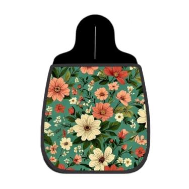 Imagem de Lixeira De Carro Organizador Lixinhocar Floral Vintage Teal