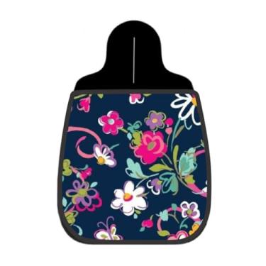 Imagem de Lixeira De Carro Organizador Lixinhocar Floral Colorido Fundo Azul Escuro