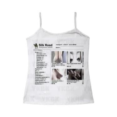 Imagem de Colete Vintage Feminino Y2K Gótico Punk Estampado Sem Mangas Corset Em