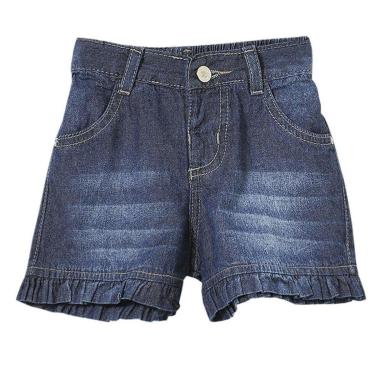 Imagem de Shorts Bebê Look Jeans Marmorizado Jeans Feminino-Feminino