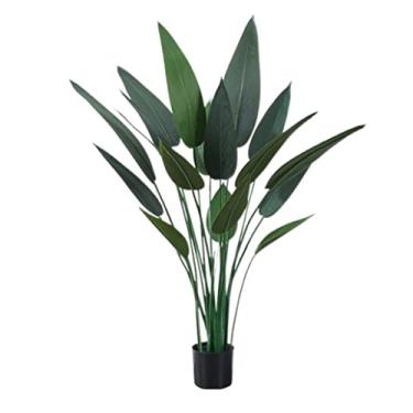 Imagem de SLGGPJBU Plantas falsas plantas artificiais simulação árvore vaso chão bonsai plantas artificiais em vaso casa sala de estar jardim decoração árvore falsa plantas artificiais interior ao ar livre, 140