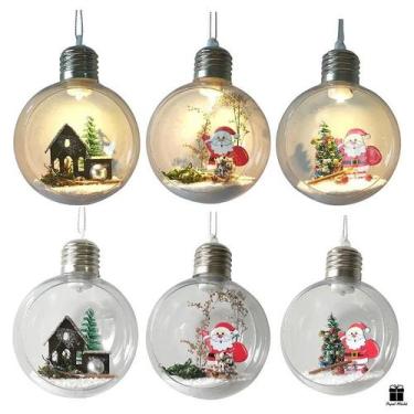 Imagem de Mini Globo Aberto LED Árvore Pisca Enfeite Natalino 1UN - Wincy