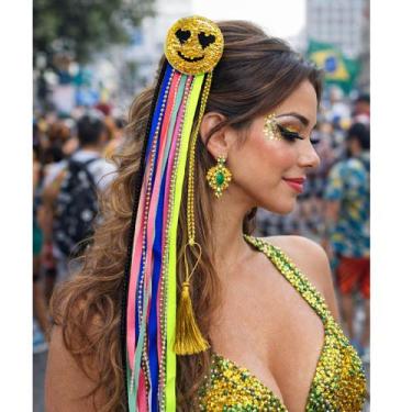 Imagem de Presilha Ombreira Acessório Carnaval 2 em 1 Enfeite Cabeça Fantasia - 