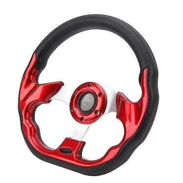 Imagem de aqxreight Volante de Carrinho de 12,5 Polegadas Substituição do Volante Com 6 Furos para E-Z-TXT e RXV Direção Azul Ergonômico Ele é Legal Fornece Couro Emocionante Perfeitamente Com o Ele é Coberto