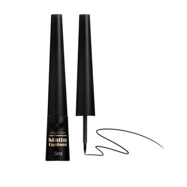 Imagem de MAEPEOR Delineador líquido ultrafino marrom claro altamente pigmentado fosco delineador para maquiagem o dia todo com ponta de pincel fino (L03 Safari Matte)