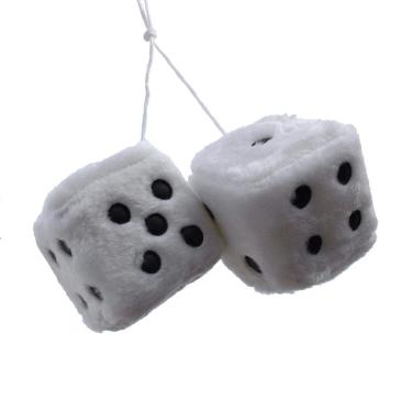 Imagem de Pingentes de carro Plush Dice B/M Love Style Couple preto/branco/vermelho/amarelo