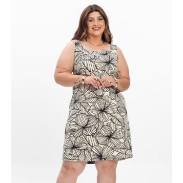 Imagem de Vestido Curto Feminino Plus Size Secret Glam Bege, Plus G1, Bege
