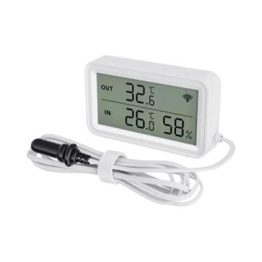 Imagem de Sensor De Temperatura E Umidade Inteligente WiFi Zigbee Com Sonda Exte