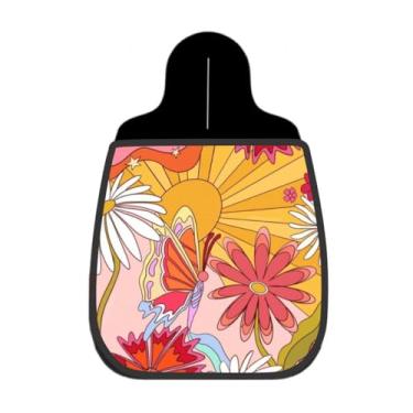 Imagem de Lixeira De Carro Organizador Lixinhocar Borboleta Sol Retrô Colorido