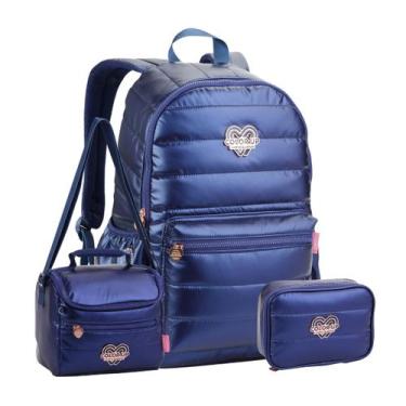 Imagem de Kit Mochila De Costas Lorena Queiroz Lancheira E Estojo Box - Seanite,