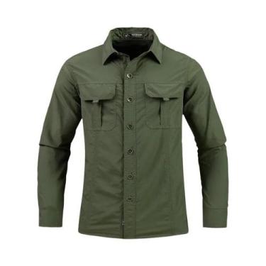 Imagem de Camisa Tática Masculina Leve E Respirável De Manga Longa Para Trabalho
