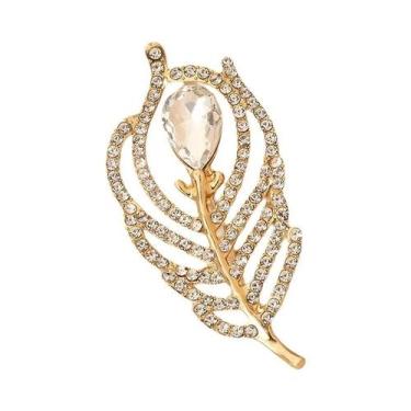 Imagem de Broche Unissex De Flor Com Diamantes, Elegante, Em Liga Metálica, Para