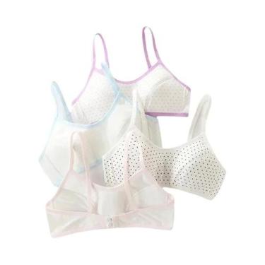Imagem de Sutiãs De Treinamento De Algodão Para Meninas, Kit Com 4 Peças, Design