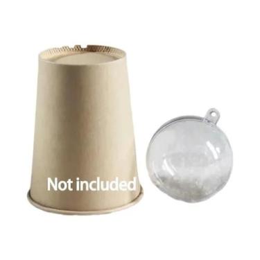 Imagem de Enfeites De Natal Transparentes Preenchíveis Em Formato De Bola - 10 P