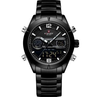 Imagem de Relógio Impermeável Digital Masculino Esportivo Duplo Display Preto