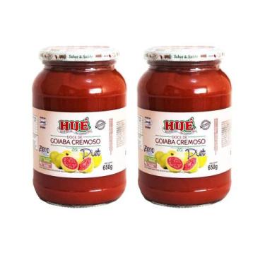 Imagem de Doce de goiaba cremoso diet pote 650g hué - kit 2 unidades