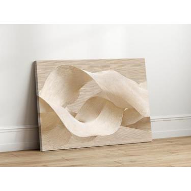 Imagem de Quadros Decorativos para Sala Quarto Abstrato Orgânico Luxo 90x60 Linh