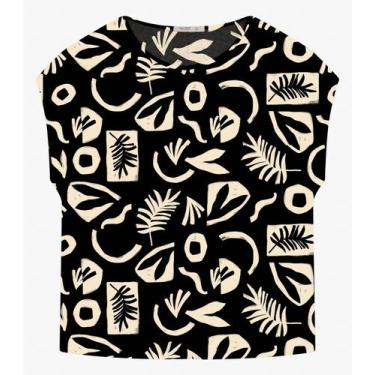 Imagem de Blusa Manga Curta Plus Size Secret Glam Preto, Plus G2, Preto