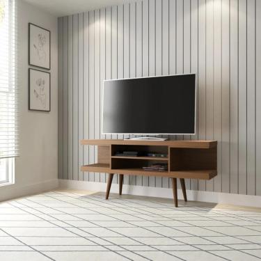 Imagem de Rack para TVs até 55 Utopia 135 cm Retrô 2 Nichos Sala Estar