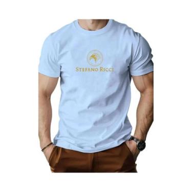 Imagem de Camiseta Masculina De Algodão Com Estampa De Cabeça De Águia, Gola Red