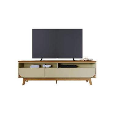 Imagem de Bancada Rack Selene Cumaru Opala 2,00m Para TV Até 75 3 Gavetas Corrediça Telescópica Liberty Móveis