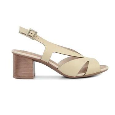 Imagem de Sandália Feminina Tanara Balmy Bege Tule - T8592-Feminino