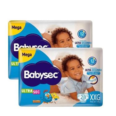 Imagem de Kit 2 Fraldas Babysec Ultrasec Mega Galinha Pintadinha XXG com 28 unid
