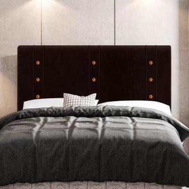 Imagem de Cabeceira Cama Box Casal Queen Size Roma 160cm Corano Marrom - Abmaza