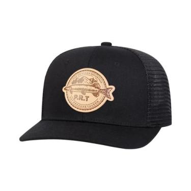 Imagem de Boné De Beisebol Ajustável Unissex Com Etiqueta De Couro De Peixe, Cha