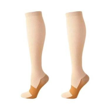 Imagem de Meias De Compressão De Cobre Unissex (2 Pares) Para Alívio Da Dor De V