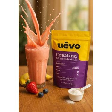 Imagem de Creatina Monohidratada UÊVO 300g  Pura, Sem Sabor, Alta Performance! S