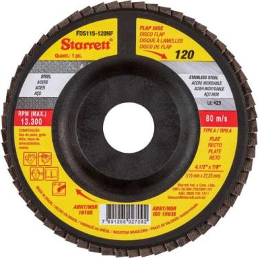 Imagem de Flap-disc, Disco de Desbaste/acabamento, 4.1/2" - 115 mm, Reto Tipo A,