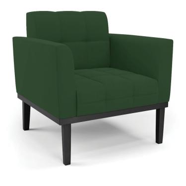 Imagem de Poltrona Elisa Veludo Assento Encosto e Braços com Espuma D-23 Verde D'Rossi