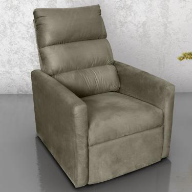 Imagem de Poltrona Reclinável Do Papai Neiva Suede Diferencial De Conforto Marrom CasaH