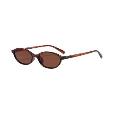 Imagem de Óculos De Sol Elípticos Pequenos Multicoloridos UV400 Para Mulheres De