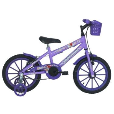 Imagem de Bicicleta Infantil Feminina Aro 16 Sweet Girl V-Brake 1V Lilás Mormaii
