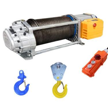 Imagem de Guincho Eletrico 1250/2500Kg com 100Mts Cabo de Aco Fixo 220V Monofasi