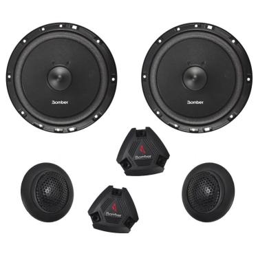 Imagem de Alto Falante Automotivo Bomber Speakers Kit Two Way Tkl 6" 60W RMS para Som Potente e E...