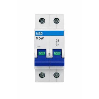 Imagem de Disjuntor unipolar weg mdw-c curva c 6a a 63a 1p trilho din modelo:63a